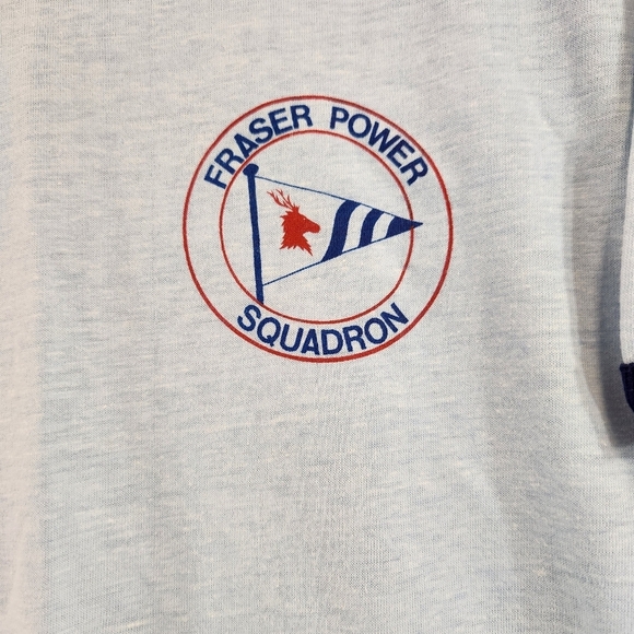 Fraser Power Squadron Light Blue T-Shirt Men's M Vintage - Picture 2 of 10